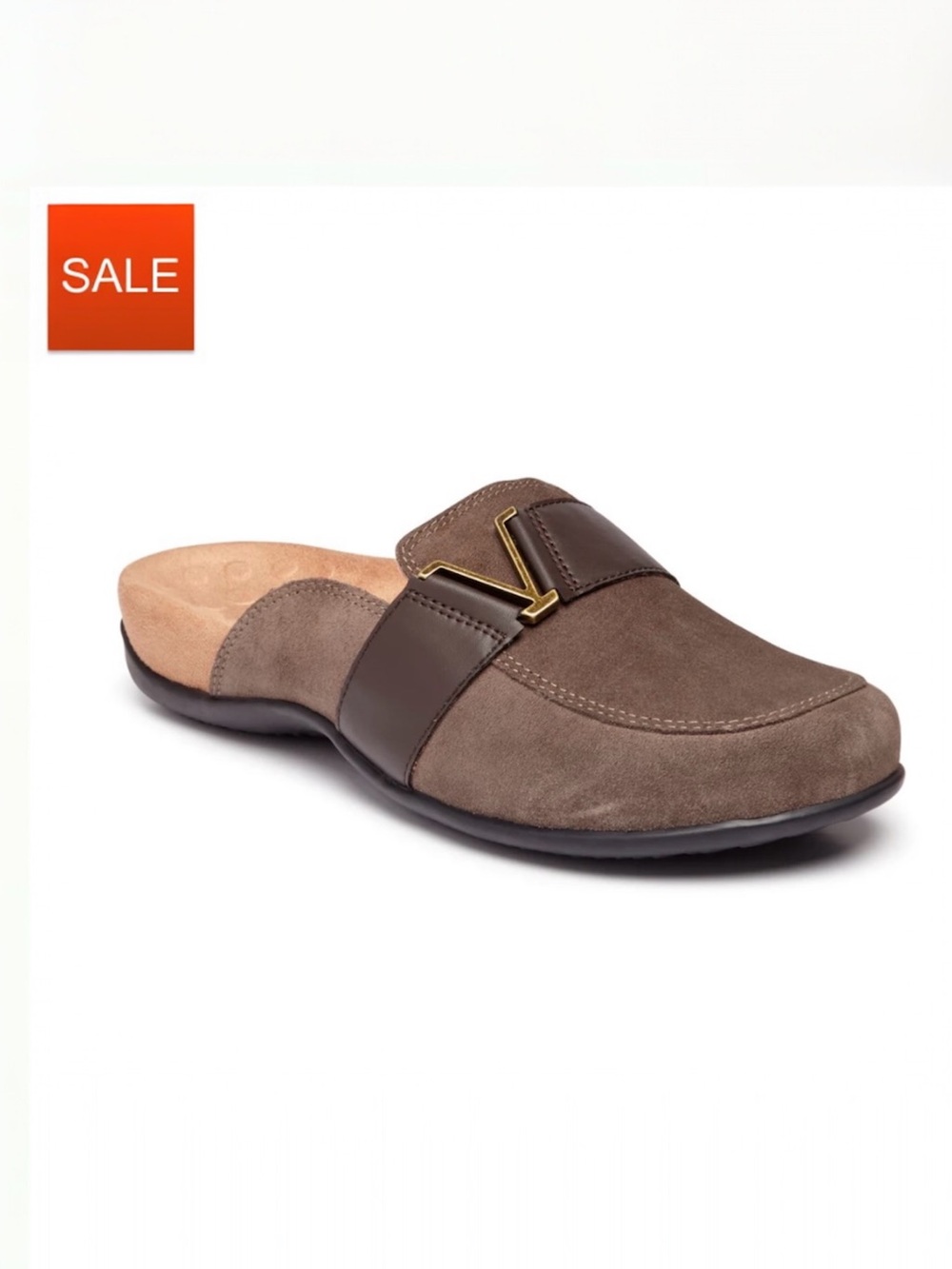 Vionic Rest Maude Suede Mule in Cofffee Brown Size 7